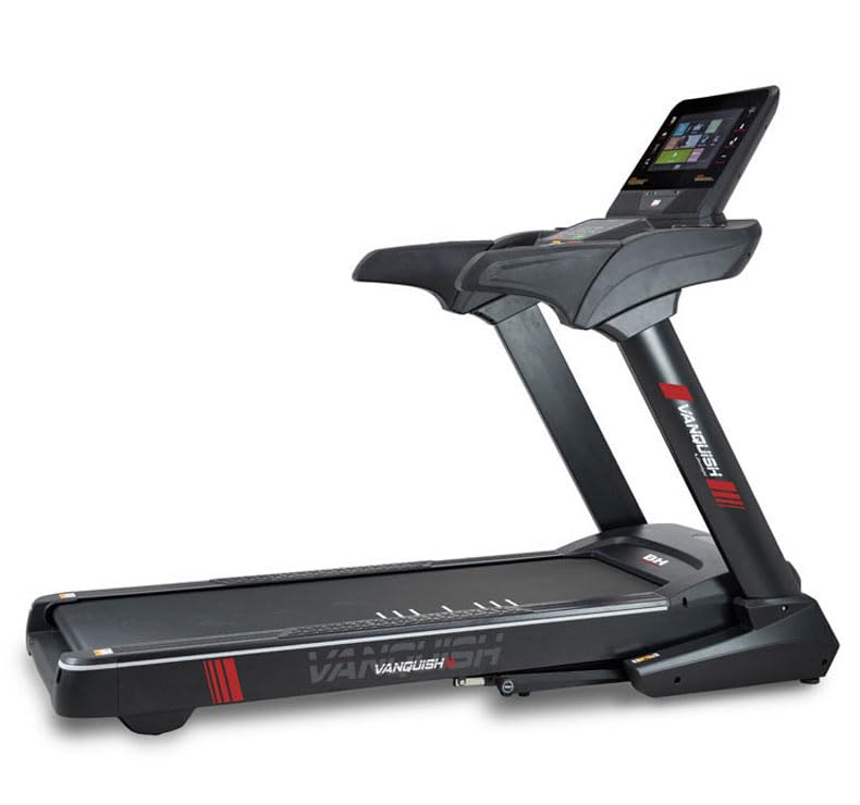 BH - Cinta de Correr Vanquish Multimedia II - hasta 22 km/h con 15 Niveles de Inclinación - Superficie de 150 x 55 cm - Pantalla Multimedia TFT de 15” - Bluetooth FTMS - Peso Máx. 150 Kg