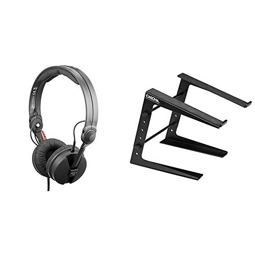 HD 25-1 II Kopfhörer Basic Edition & CASCHA HH 2055 Laptopständer höhenverstellbar 5-Fach I Laptop Stand DJ Zubehör Mischpult Halterung I