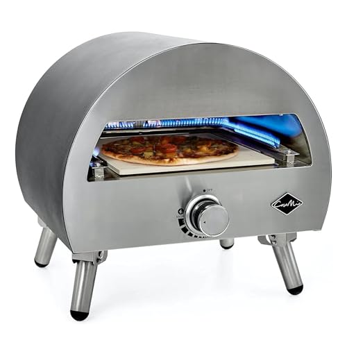 Casa Mia Bravo - 12 Inch Outdoor Gas Pizza Oven - Quick Heating Portable Stainless Steel Construction - 3 Year Guarantee