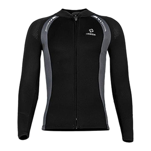 Wetsuit Top Men Women 3mm Neoprene Wet Suits Front Zip Jacket Long Sleeve Diving Suits Swimsuit for Surfing Swimming miniatura 1