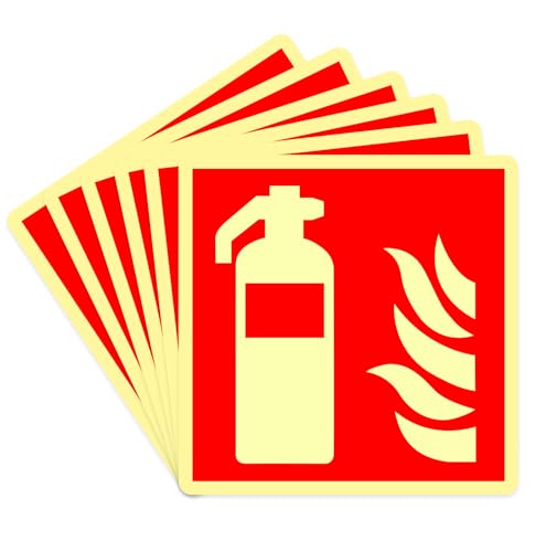 Tapvai 6 Stück Feuerlöscher Schild, 15 x 15 cm Feuerlöscher PVC Nachleuchtend Starker Kleber Hinweisschild,Nach ISO,Feuerlöscher Aufkleber Sicherheitsmarkierung,für Auto Büro Baustelle und Haus Tapvai 6 Stück Feuerlöscher Schild, 15 x 15 cm Feuerlöscher PVC Nachleuchtend Starker Kleber Hinweisschild,Nach ISO,Feuerlöscher Aufkleber Sicherheitsmarkierung,für Auto Büro Baustelle und Haus