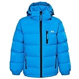 3 Taschen mit Reißverschluss Trespass Jungen Tuff Wasserdichte Jacke, Blau (Blue), 9/10 Jahre