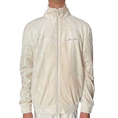 Sean John Script Logo Essential Jacke Velours Herren sand S