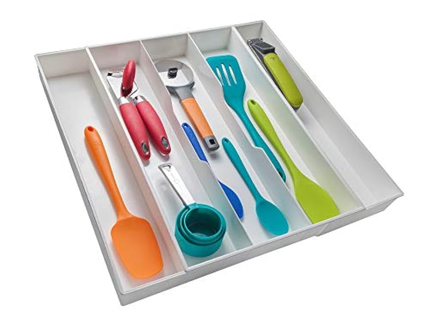 Dial Industries Expandable Silverware, Utensil and Cutlery Kitchen Drawer Organizer Tray, Large Utensils