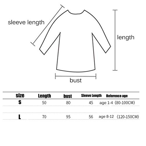 Dancepandas Childrens Painting Apron Age 1-4 8-12 2PCS Waterproof Art Smock Kids Long Sleeve Painting Smock Girls and… - Afbeelding 3