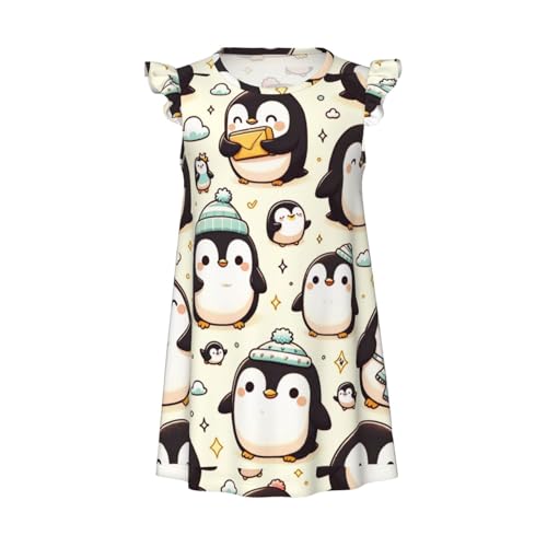 Augenstern Flutter Sleeve Nightgown Kawaii-Emperor-Penguin Soft Sleepwear Nightdress