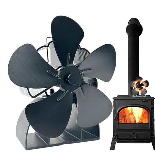 Ventilador de estufa de leña, ventilador de chimenea, ventiladores ecológicos para circulación de leña/estufa de leña/chimenea | Ventilador de calor para quemador de leña, ventilador de estufa