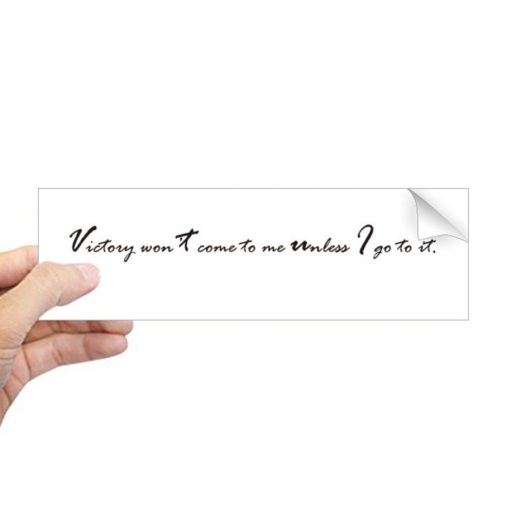 Sticker rectangulaire Victory citation inspirante pour pare-chocs de voiture