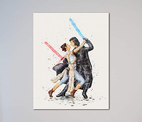 Kylo Ren and Rey Star Wars Print