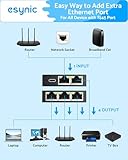 eSynic Ethermet Splitter 1 to 4 High Speed Poratble USB C Rj45 Network Splitter with 1 Ethernet Cable Metal Internet Cable Splitter Support Cat8, 7, 6, 5, & 5e For ADSL, Hubs, TV, Routers, Latop - Image 2