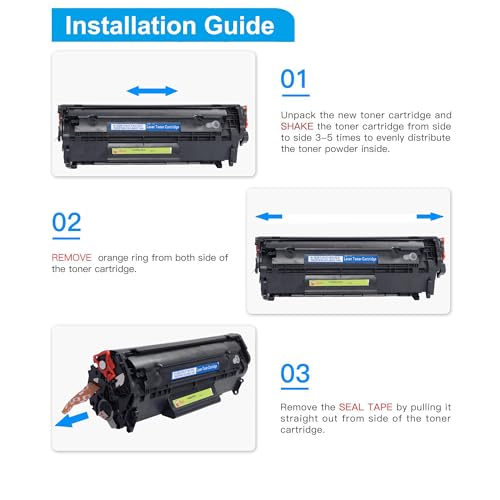 Image of 12A Easy Refill Toner Cartridge for HP 12A Cartridge with Powder Bottole Q2612A for HP Laserjet M1005 MFP,1020,1010 /1012 /1018 /1022 /1022n /1022NW /3015 /3020 (Pack of 1)