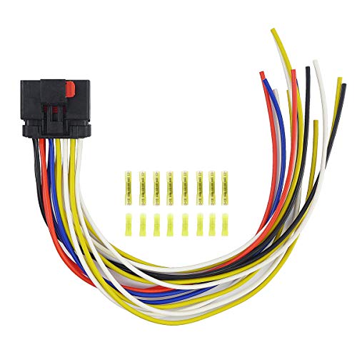 Qnbes Harness Connector Wiring Pigtail 14 Way Fit for Jeep Grand Cherokee WJ Wrangler Dodge Ram Chrysler 1997-2011, Connector Pigtail Compatible with Door & Body, Replace for 5013961AA S1960