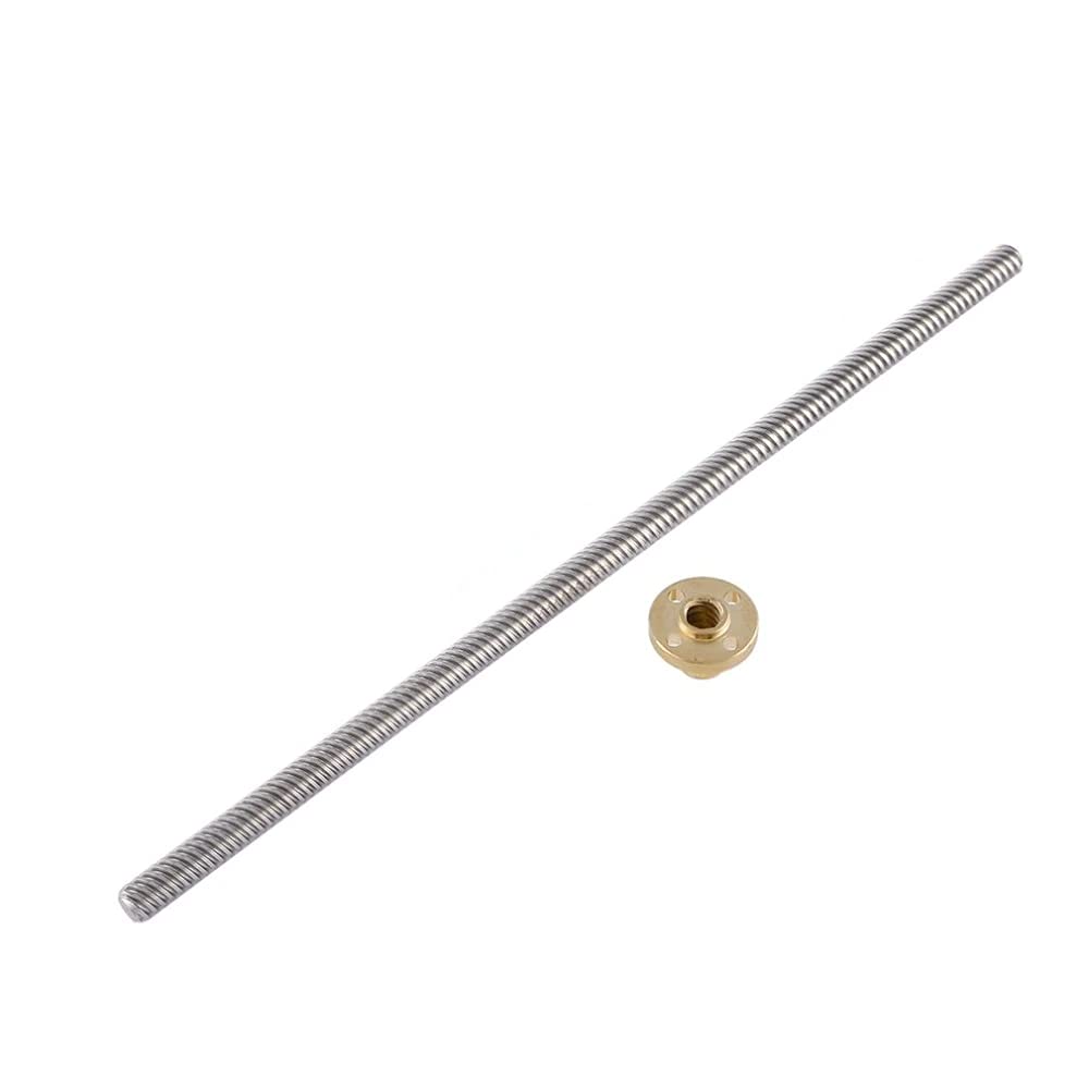 xcluma T8 Lead Screw OD 8mm Pitch 2mm Lead 8mm 300mm With Brass Nut For Reprap 3D Printer (B0987Y2CL1) Amazon Price History, Amazon Price Tracker