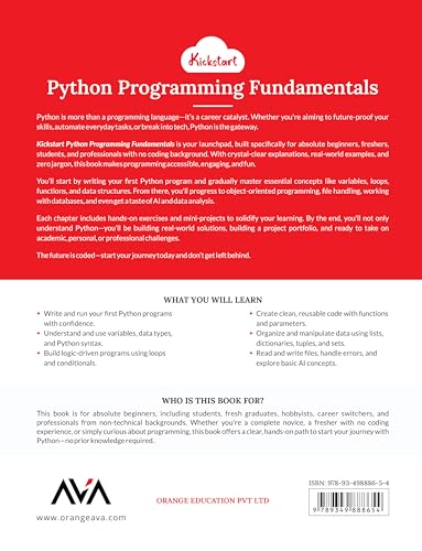 Image of Kickstart Python Programming Fundamentals: Real-World Projects and Hands-on Exercises to Cement Every Python Programming Concept