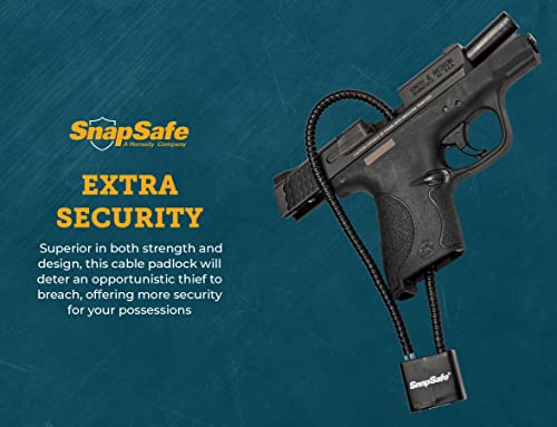 Snapsafe Cable Padlocks, 2 Pack 75281 - Pvc Coated Steel Cable Lock With 4 Keys - Secure Multiple Firearms, Handguns, Rifles, Or Shotguns Through The Receiver And/Or Magwell #TOP4