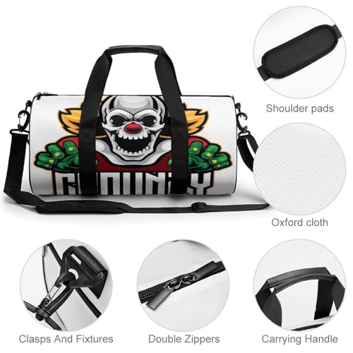 Sac week-end tête de mort 45x23x23cm au design soigné