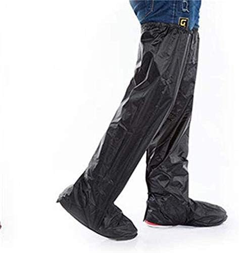 Waterproof Silicone Shoe Covers for Motorcycle Riding, Rain Pants Gaiters, Durable Half Body Protection, Size D (X-Large), Color B, Essential Riding Equipment