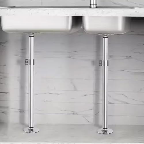 Miniatura 9 de Soporte Fregadero Bajo Encimera, 2pcs Soportes Para Fregadero Bajo Montaje Ajustable Pies De Cocina Hechos De Ensamblajes De Fregadero De Acero Inoxidable Para Fregadero De Cocina Y Baño - 41-70cm