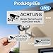 Zikenis 4 Stück Videoüberwachung Schilder,Selbstklebend Aluminium Schild Warnschild,Aluminium Hinweisschild Kamera Überwachung Schild,für Innen und Außenbereich,85×30mm