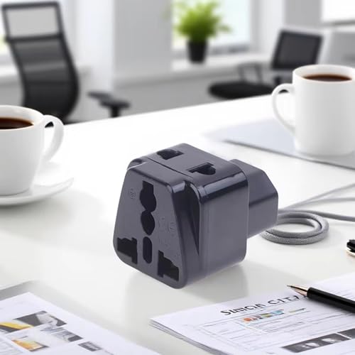 Tacdas Lot de 2 blocs d'alimentation IEC 320 C14 mâle/femelle PDU/USV - Prise universelle AU/US/UK/UE - Adaptateur secteur mâle convertisseur femelle – vue 2