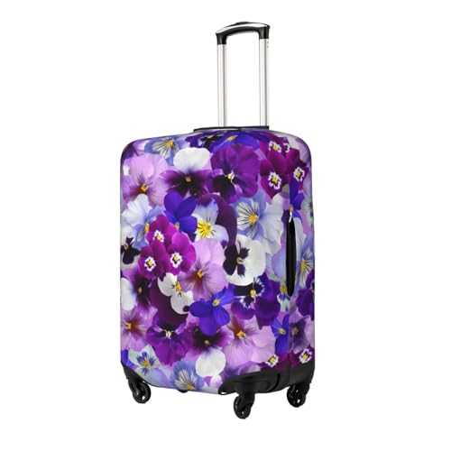 Purple Flower Print Luggage Suitcase Cover Protector Luggage Washable Covers With Concealed Zipper2