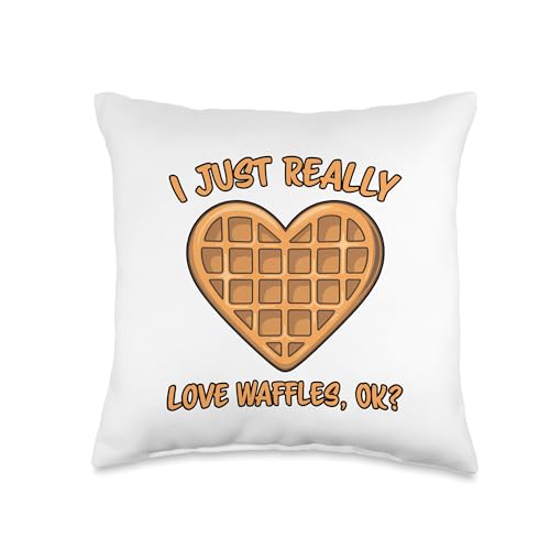Love Waffles Cute Waffle Throw Pillow