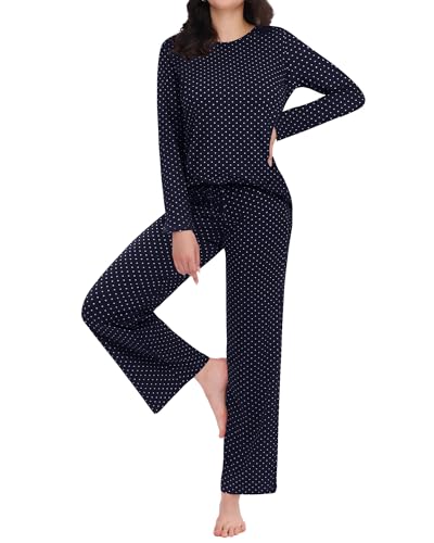 ZOOSIXX Womens Pajama Sets - Soft 2 Piece Lounge Sets for Women, Long Sleeve Sleepwear & Loungewear Pjs Set