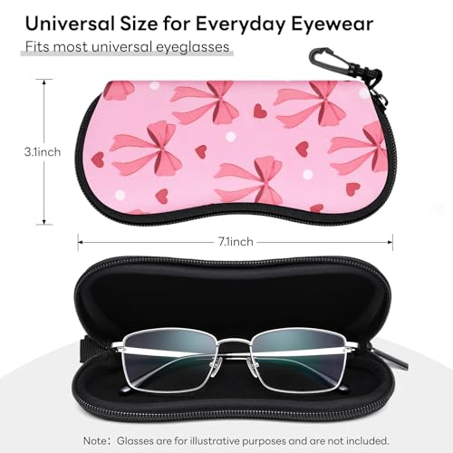 Image of Sunglasses Case with Belt Clip, Ultra Light Neoprene Zipper Soft Padded Glasses Case for Women Men