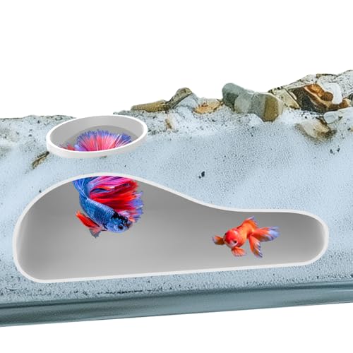 BOBASH Unique Aquarium Cave Reusable Plastic Aquarium Underground Tunnel Cave with Single Hole Design for Fish Decoration Breeding Boxes(white,1)
