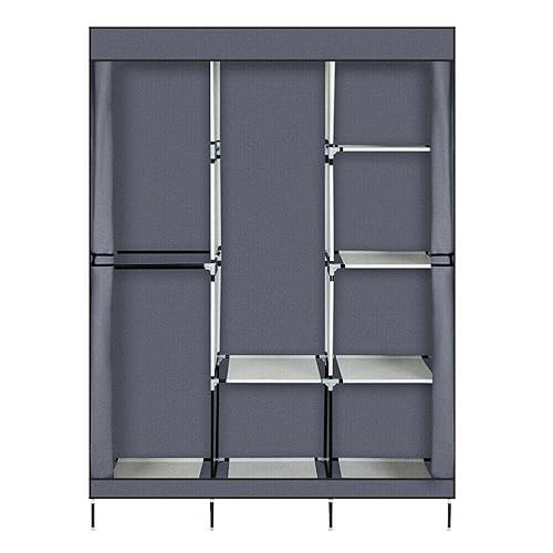 LKOP Closet Wardrobe Clothes Rack Cover Storage Holder Organizer Gray Shoe organizer Drawer organizers Shoe storage Closet organizer Closet shelves Storage drawers Shoe rack organizer