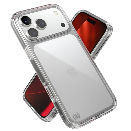 Image of Speck Presidio Perfect Clear for iPhone 17 Pro Max Case, Slim Protective Case, Clear /Clear /Silver