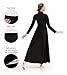 Sanmsoner Praise Dance Dresses for Women High Neck Long Sleeve Dancewear Liturgical Worship Dress,Soft Lining(238110-06-M) Black-Solid