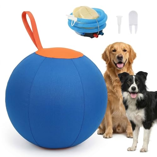 Herding Ball for Dogs, Heavy Duty Giant Dog Ball for Chase Training, Anti-Burst Weight Fitness Toy for Medium & Large Breeds, S M L Sizes (L)