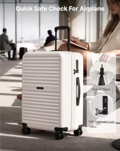 Image of LONG VACATION Luggage Sets, 3 Piece, 20 Inch Carry On Hardshell Suitcase