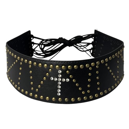 Punk Rock Wide Waist Belt Rhinestones Decoration Waist Wedding Fashion Accessory Skirt Festival Belt3