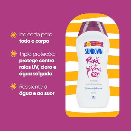 Protetor Solar Corpo e Rosto SUNDOWN® Praia... glide