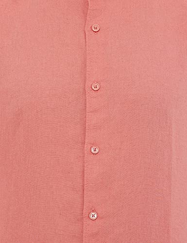 Image of Marks & Spencer Mens Solid Polyester Blend Collared Neck Regular Fit Easy Iron Shirt (Pack of 2)
