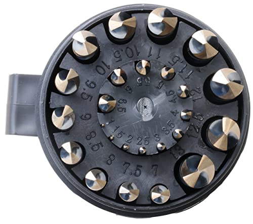 Image of Drill America 25 Piece Metric Killer Force Drill Bit Set in Round Case, Jobber Length, Heavy Duty, High Speed Steel Bits for Metal, Wood, Plastic, Sizes 1mm to 13mm by 0.5mm, KFD Series ZMKFD4025-PC