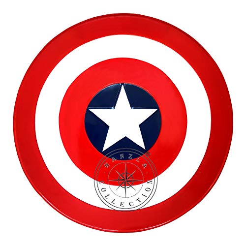 Hanzla Collection Bouclier médiéval rond en acier de fer pour Halloween Cosplay 55,9 cm Cover