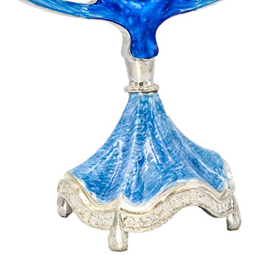 The Dreidel Company Menorah - Jeweled Star -12 inch high - Enameled Metal Menorah with Jeweled Accents - Painted in Enamels and Highlighted with A Star [3]