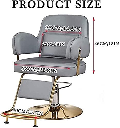 Salon Ligstoel, kappersstoel, salon, kapper, hydraulische kapper, salonstoel, kapsalon, professionele salon, tattoostoel voor salon beauty apparatuur (kleur: zwart + goud 1) - Image 6