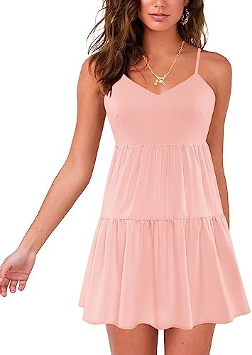 Nova In Sky Womens Summer Dresses 2026 Flowy Boho V-Neck Beach Su...