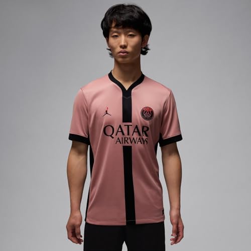 Tercera Equipación Stadium París Saint-Germain 2024/25 Camiseta De Fútbol Replica Jordan Dri-Fit - Hombre, Rust Pink/Black/Black, FQ2024-686, 2XL