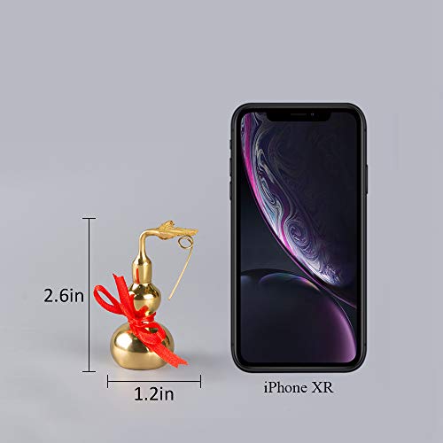 Estatua Brasstar Bagua Calabaza Dorada Feng Shui 2.6 in miniatura 2