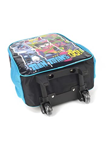 Kit Mochila de rodinha infantil masculina jovens titans (AZUL)