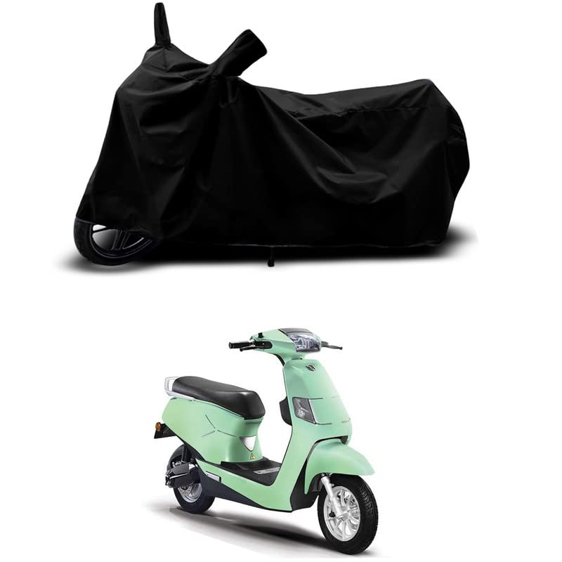 Image of 100% Scratchproof /UV-Rays /Heat Protection /Birds Dropping /Water Resistant /Dust Proof /Waterproof /Full Bike Scooty Two Wheeler Body Cover Compatible for BGauss B8 All Varients[Black]