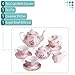 BTaT- Floral Tea Sets for Adults, 13 pcs, Service for 4, Pot (38 oz) & Cups (8 oz) with Saucers, Pastel Pink Floral Design with Gift Box, Porcelain Tea Set for Adult, Dishwasher Safe