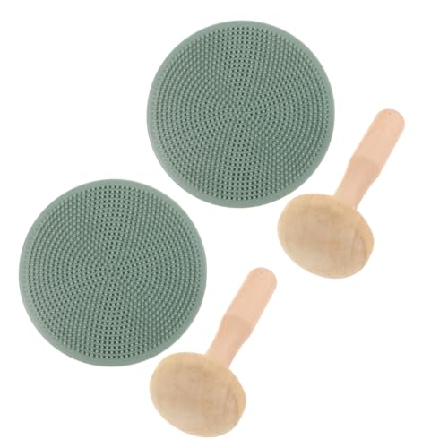 CIMAXIC 4pcs Printmaking Tools Wood Mushroom Roller Mallet Set for DIY Art Projects