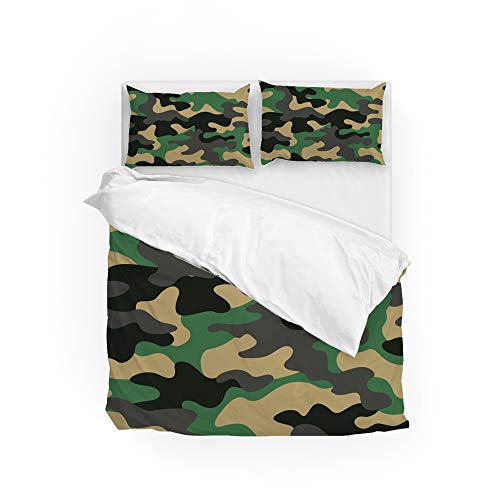 Parure de lit camouflage tissu polyester résistant lit Queen Size - 2