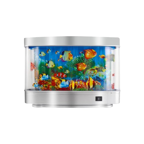 Dytabepl LED Aquarium Lampe, Lavalampe Tropische Fische Aquariums Nachtlicht, Desktop Dekorative, Aquarium Zierfisch-Simulationlampe, Dynamisch Landschaft Ozean Lavalampe LED für Zuhause Büro